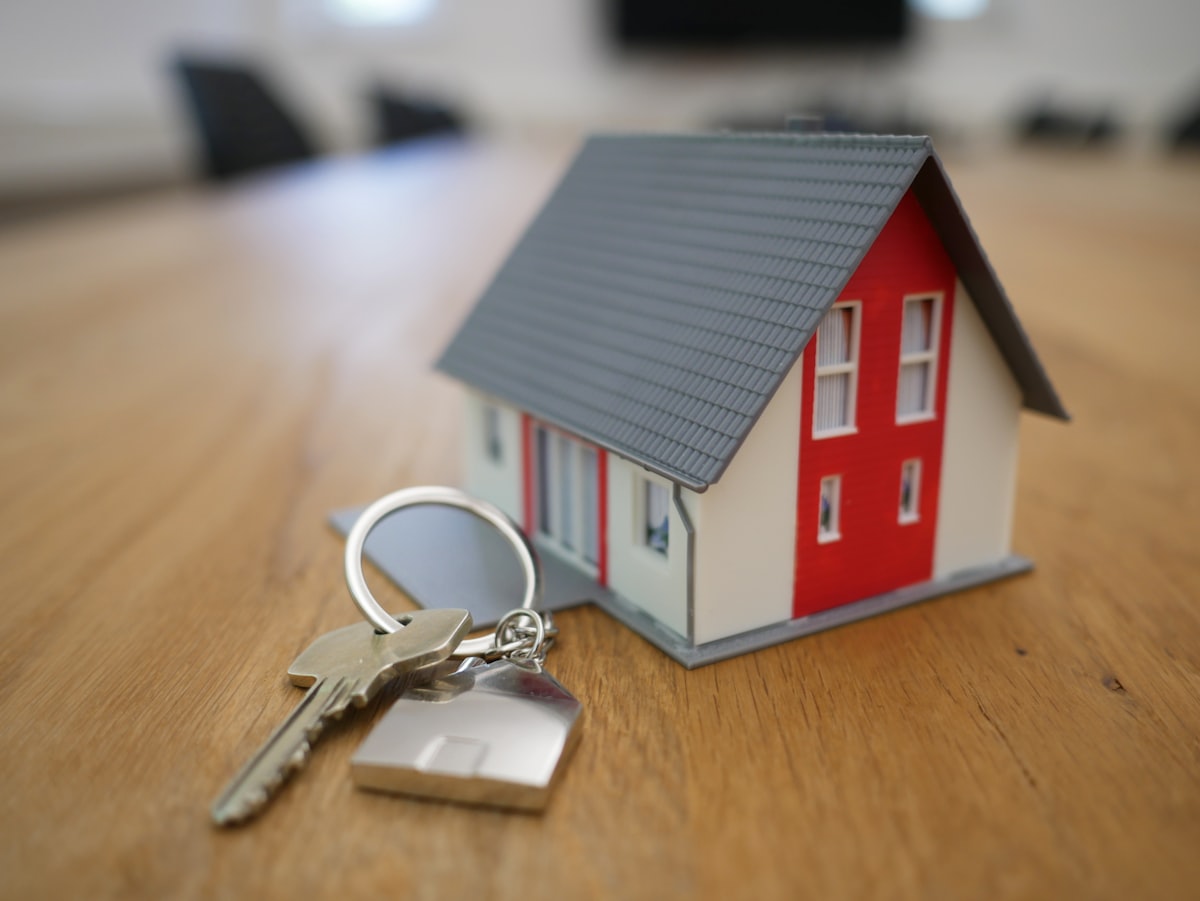 House keys on a table